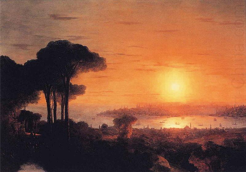 Ivan Aivazovsky Sunset over the Golden Horn oil painting picture